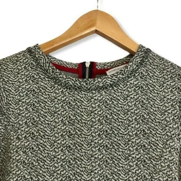 Katherine Barclay Womens A-Line Skater Dress Gray Knit Stretch Long Sleeve Sz 4 - Picture 2 of 8